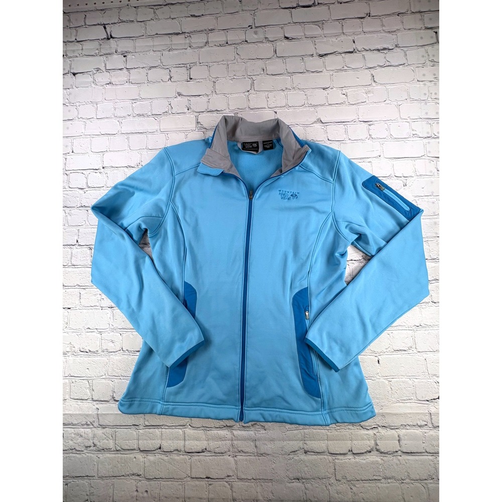 Mountain Hardwear Jacket Womens Large Blue Good Vintage Softshell Full Zip